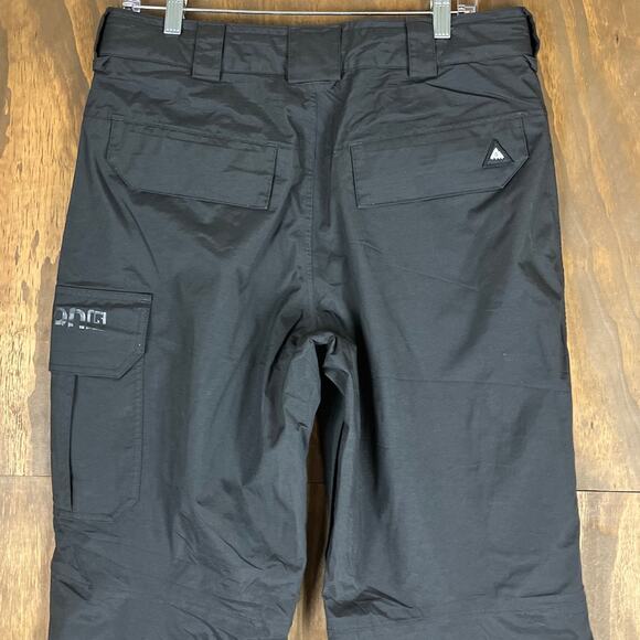 Burton Mens Snow Pants Black Dry Ride Lined Ski Cargo 100% Nylon Small - Picture 10 of 11